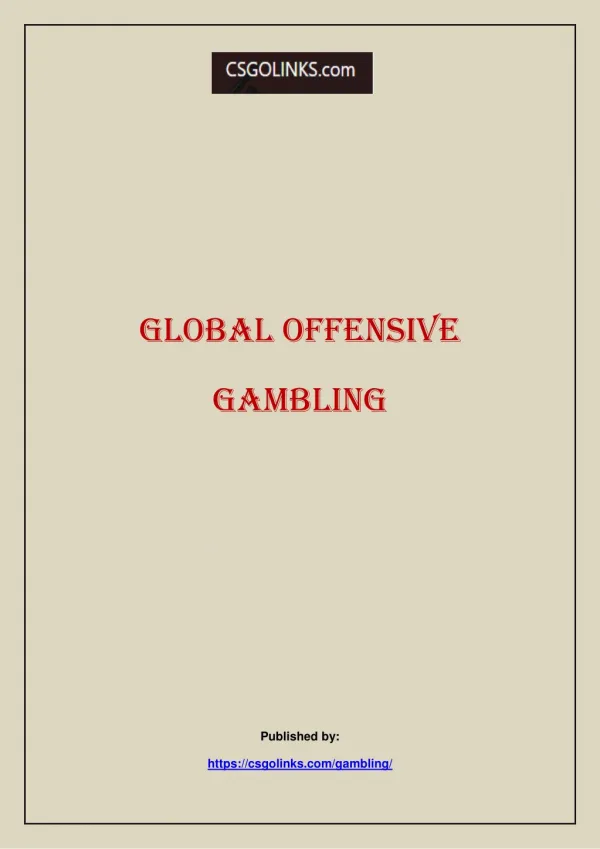 Global Offensive Gambling