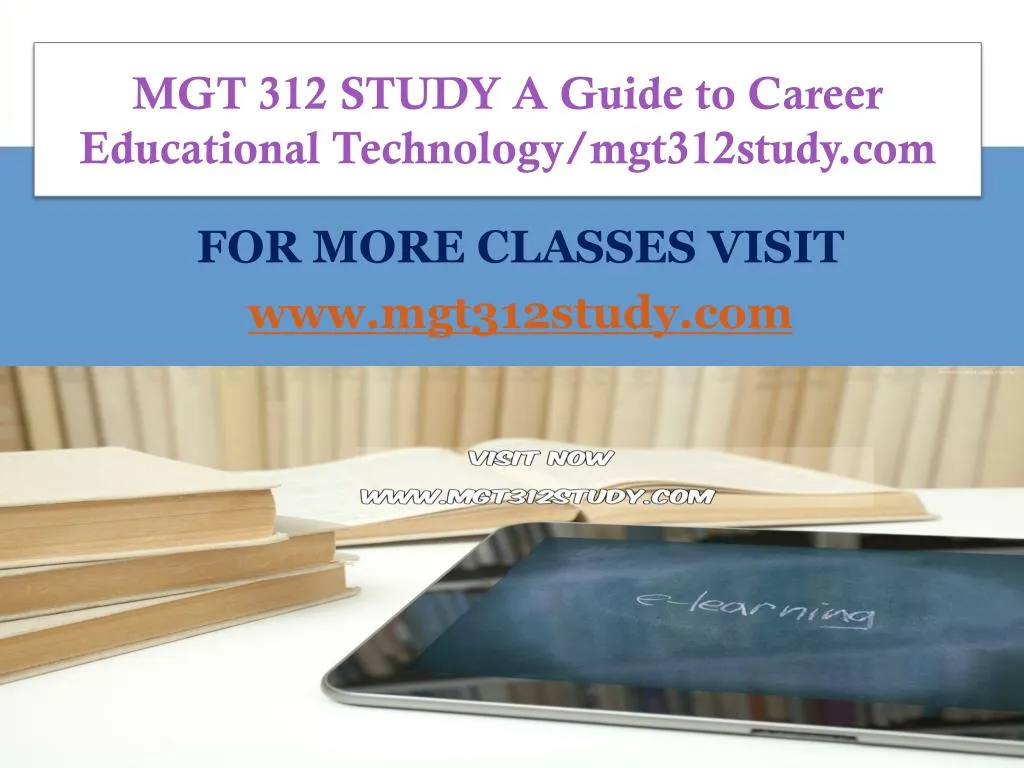 mgt 312 study a guide to career educational technology mgt312study com