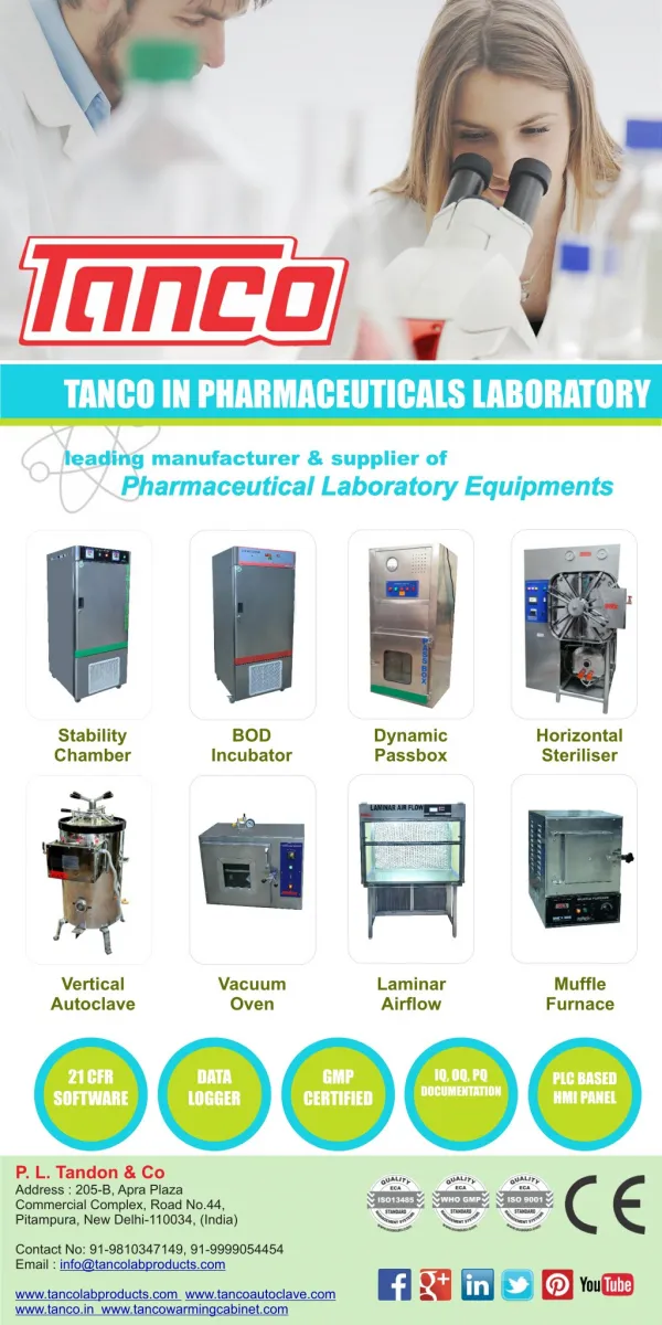 Tanco Lab Products in Pharma Industries