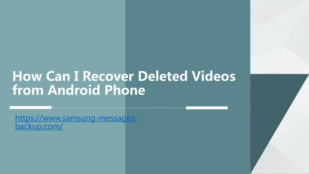 how can i recover deleted videos from android phone