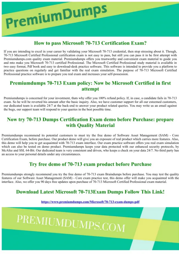 70-713 Microsoft Certified Professional latest Exam Questions