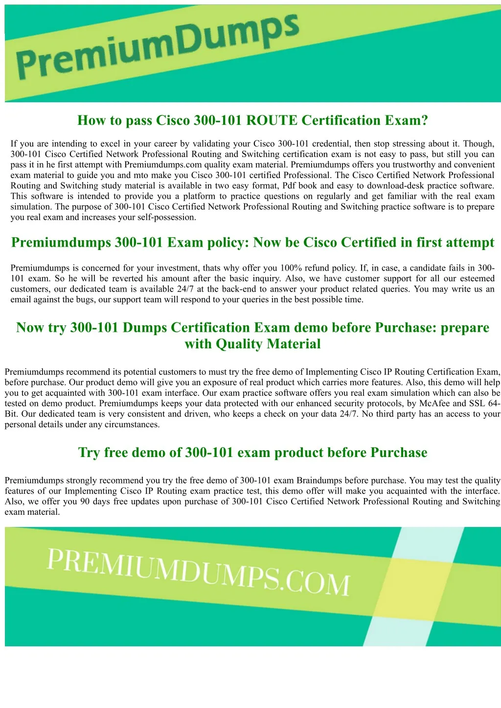 how to pass cisco 300 101 route certification exam