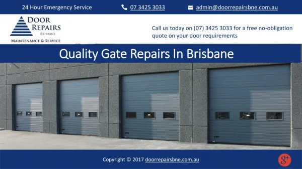 Quality Gate Repairs In Brisbane