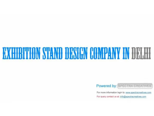 Exhibition Stand Design Company in Delhi- Spectra Creatives