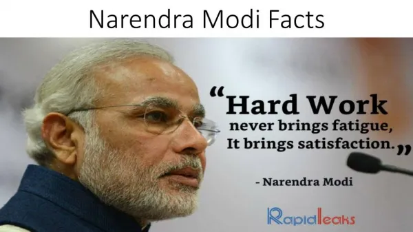 Narendra Modi: 10 Interesting Facts About The 14th Indian Prime Minister