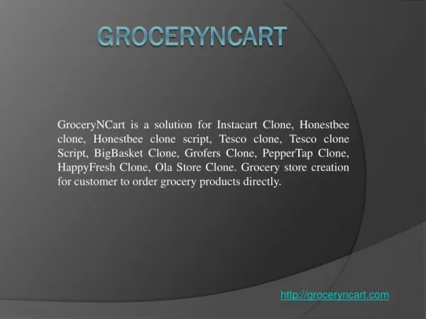 GroceryNcart - Online Grocery Script