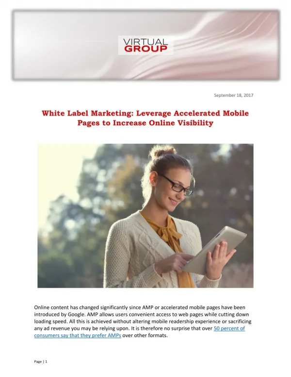 White Label Marketing: Leverage Accelerated Mobile Pages to Increase Online Visibility