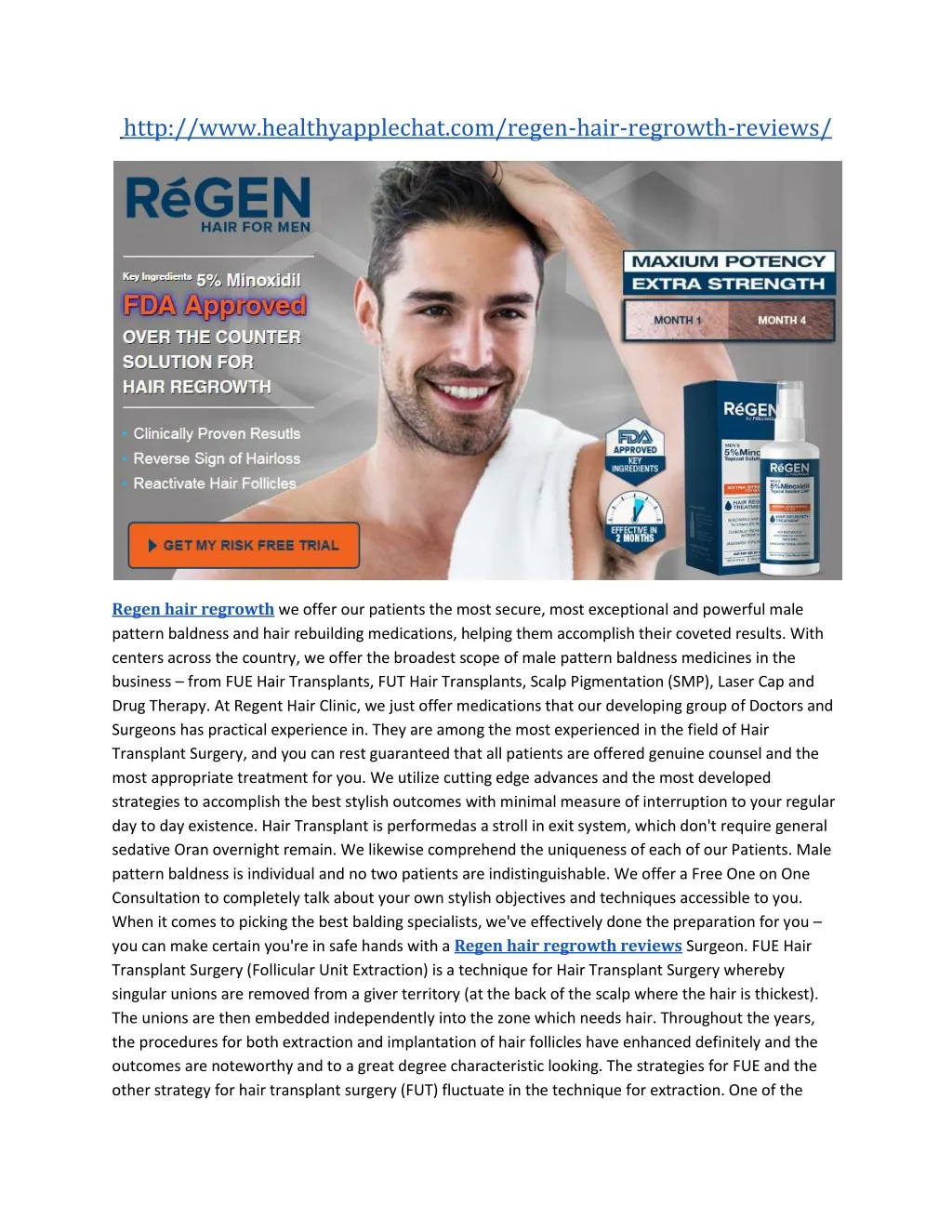 http www healthyapplechat com regen hair regrowth