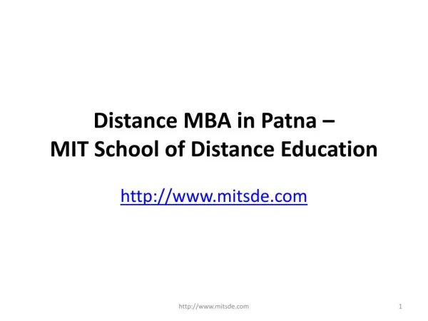 Distance Management Courses | Correspondence MBA | Distance MBA in Patna