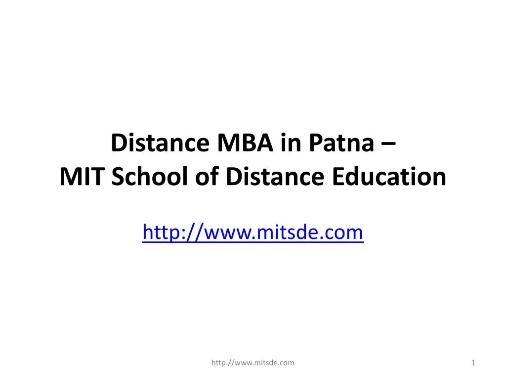 distance mba in patna mit school of distance education