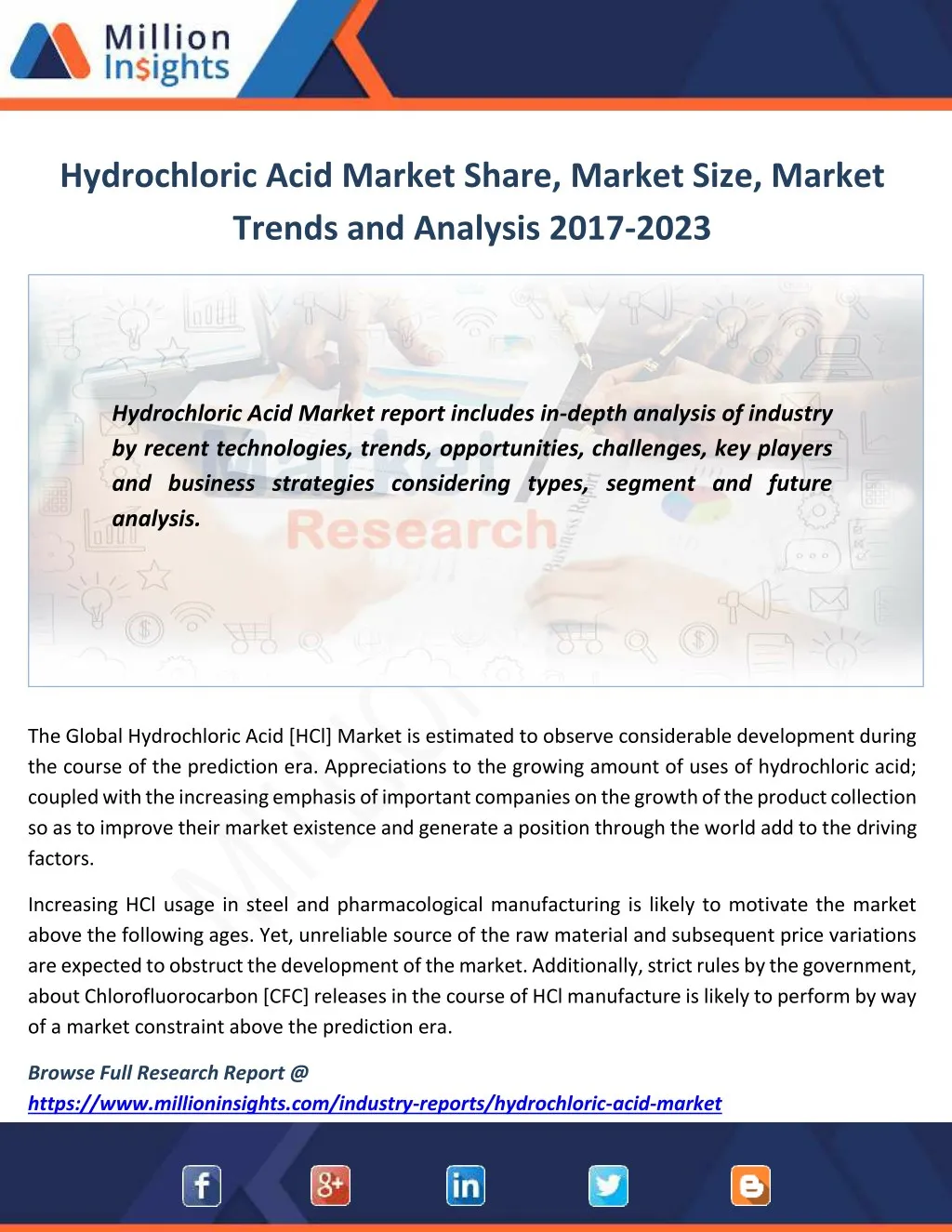 hydrochloric acid market share market size market