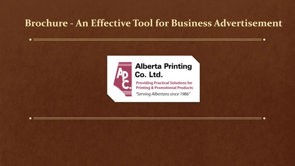brochure an effective tool for business advertisement