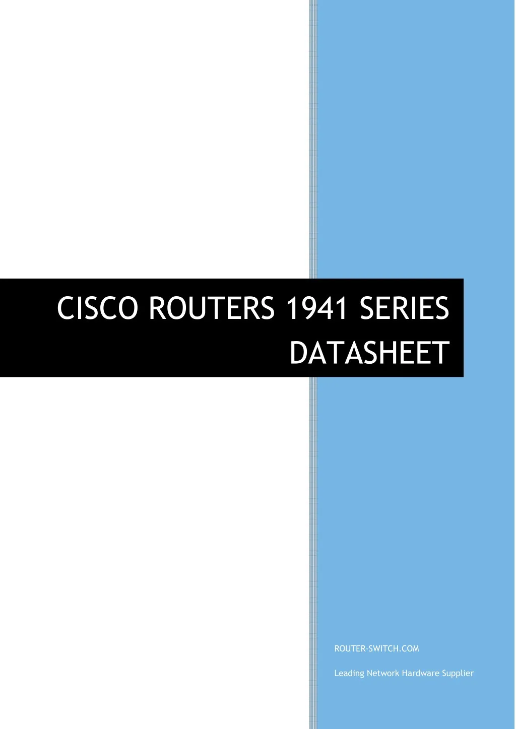 cisco routers 1941 series datasheet