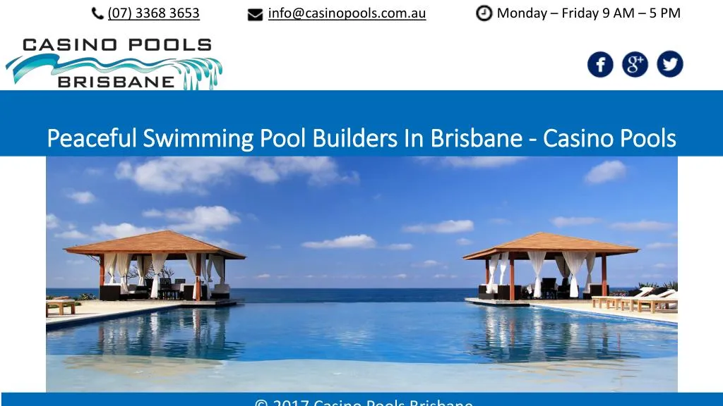 p eaceful swimming pool builders in brisbane casino pools