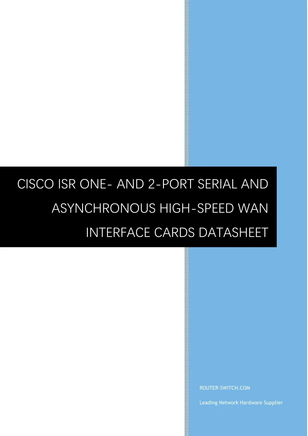 cisco isr one and 2 port serial and
