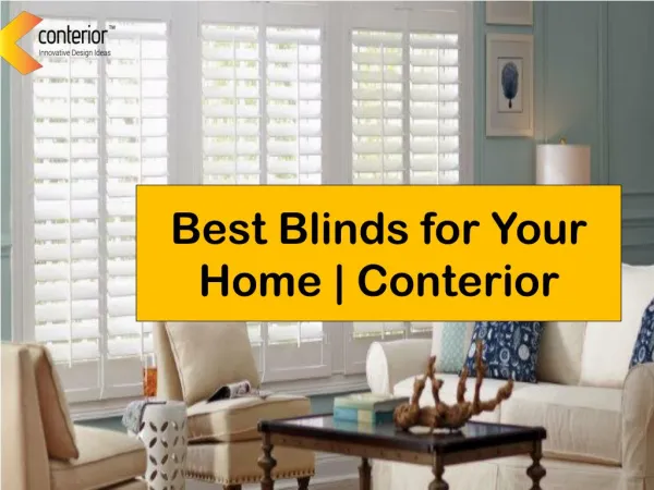 Best Blinds for Your Home | Conterior