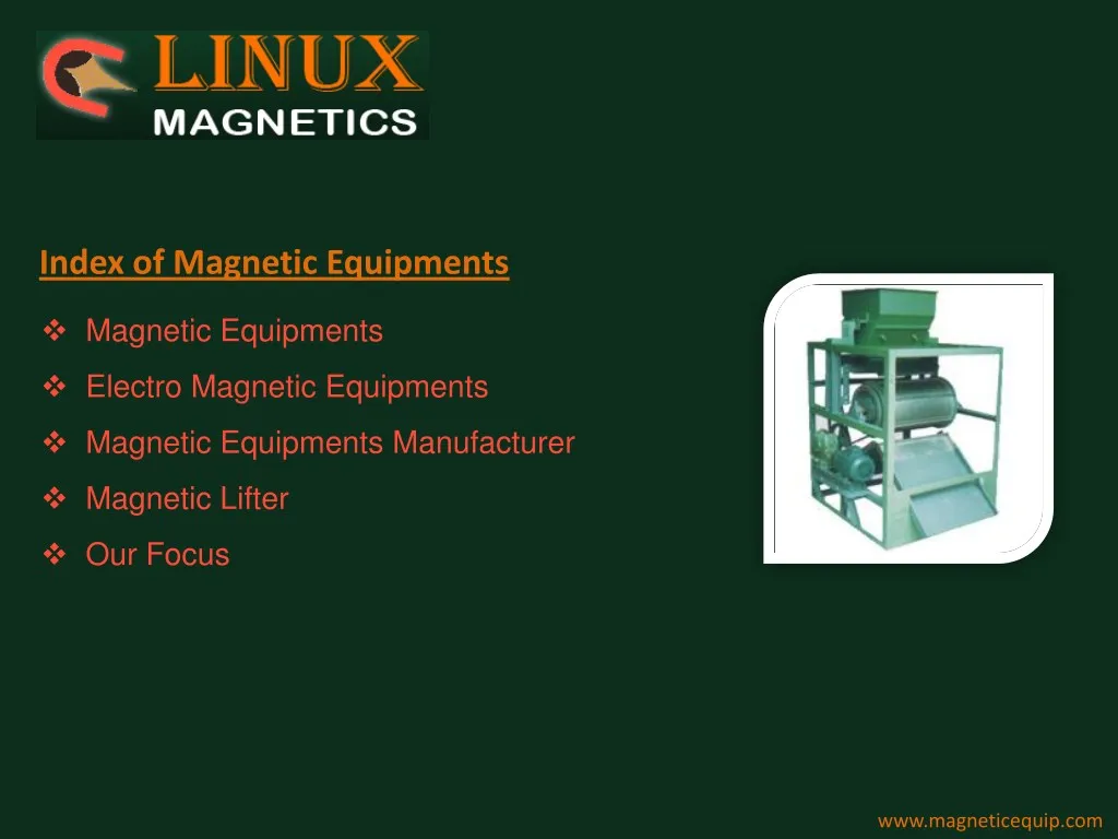 index of magnetic equipments