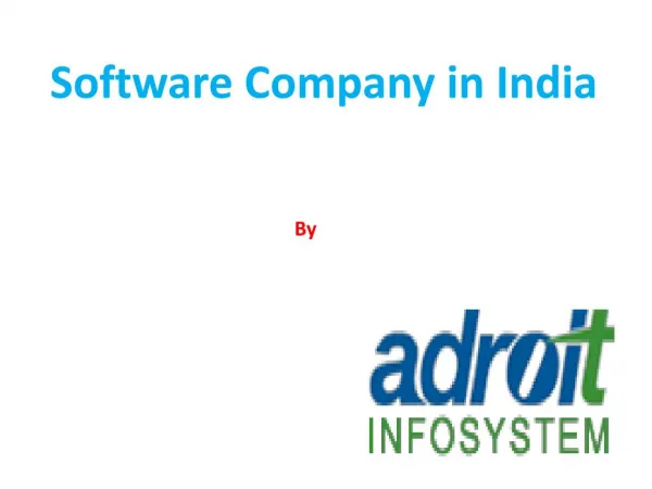 Which Is The Best Software Company In India