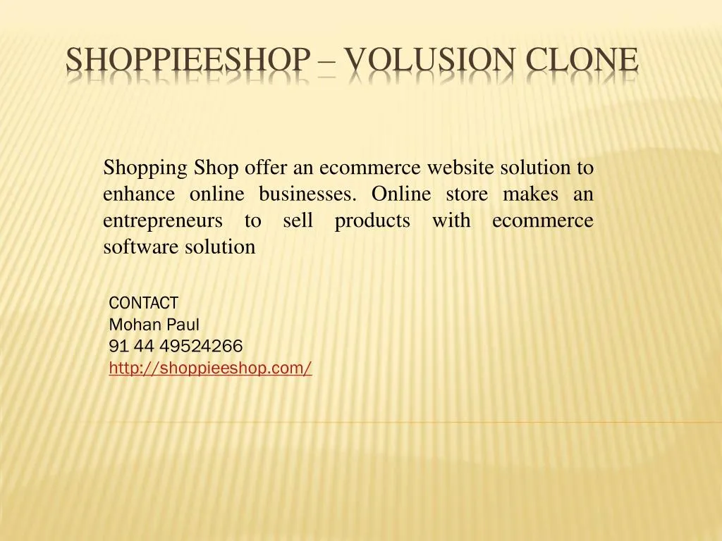 shoppieeshop volusion clone