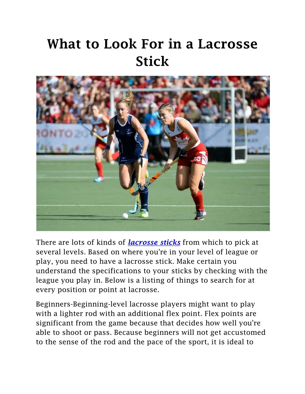 what to look for in a lacrosse stick