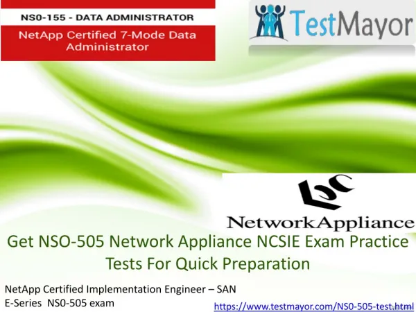Get Latest Network Appliance NS0-505 Exam Questions