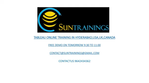 Online Tableau Training In USA_Suntrainings