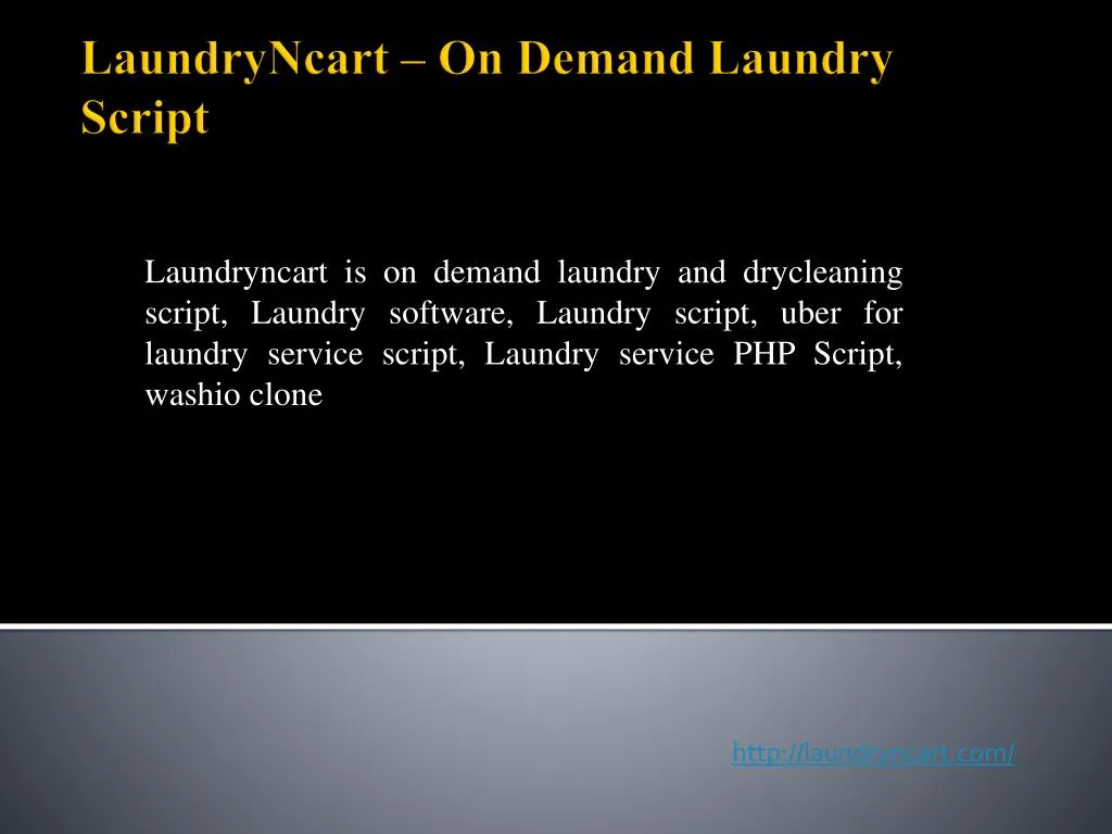laundryncart on demand laundry script