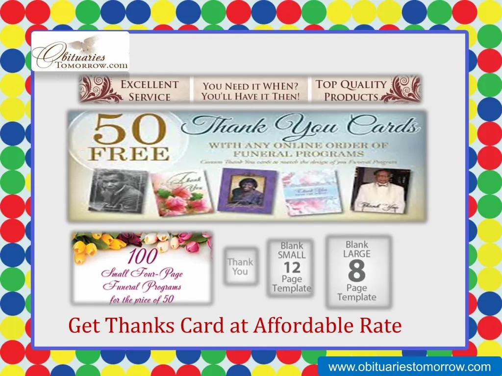 get thanks card at affordable rate