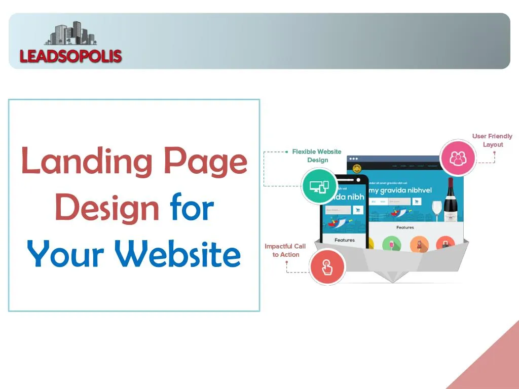 landing page design for your website