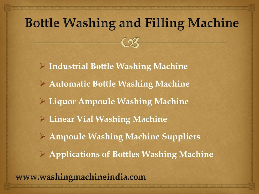 industrial bottle washing machine
