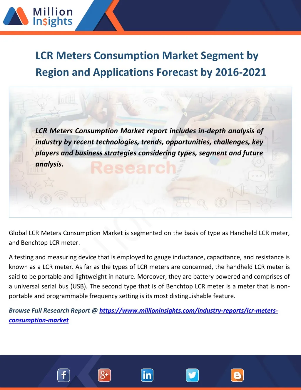 lcr meters consumption market segment by region