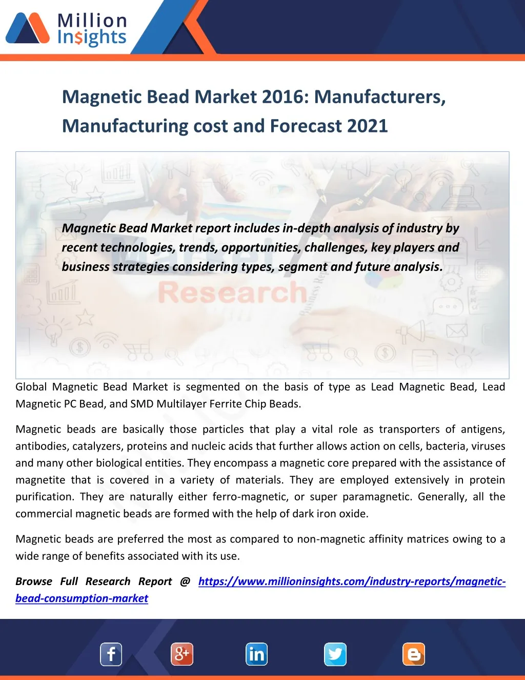magnetic bead market 2016 manufacturers