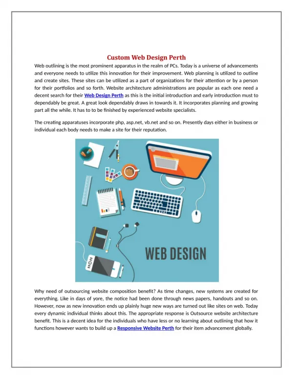 Custom Web Design Perth