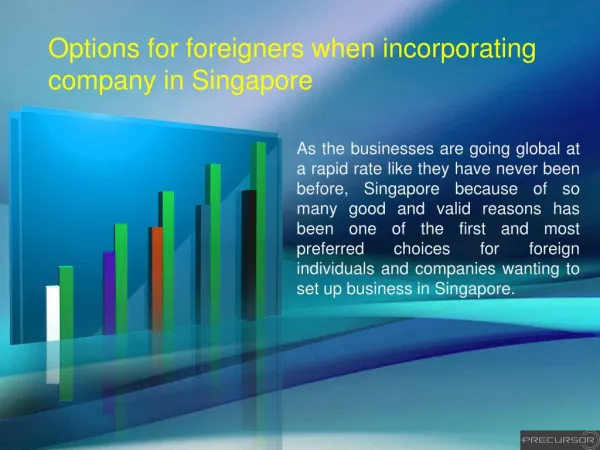 Options for foreigners when incorporating company in Singapore