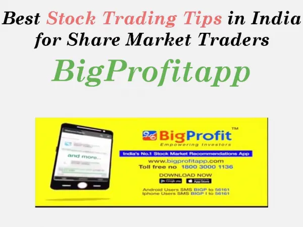 Best free Stock Trading Tips in India for Share Market Traders