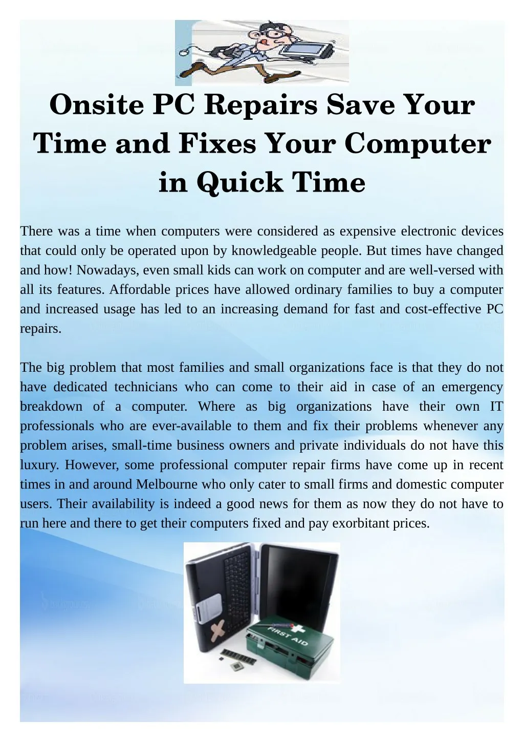 onsite pc repairs save your time and fixes your