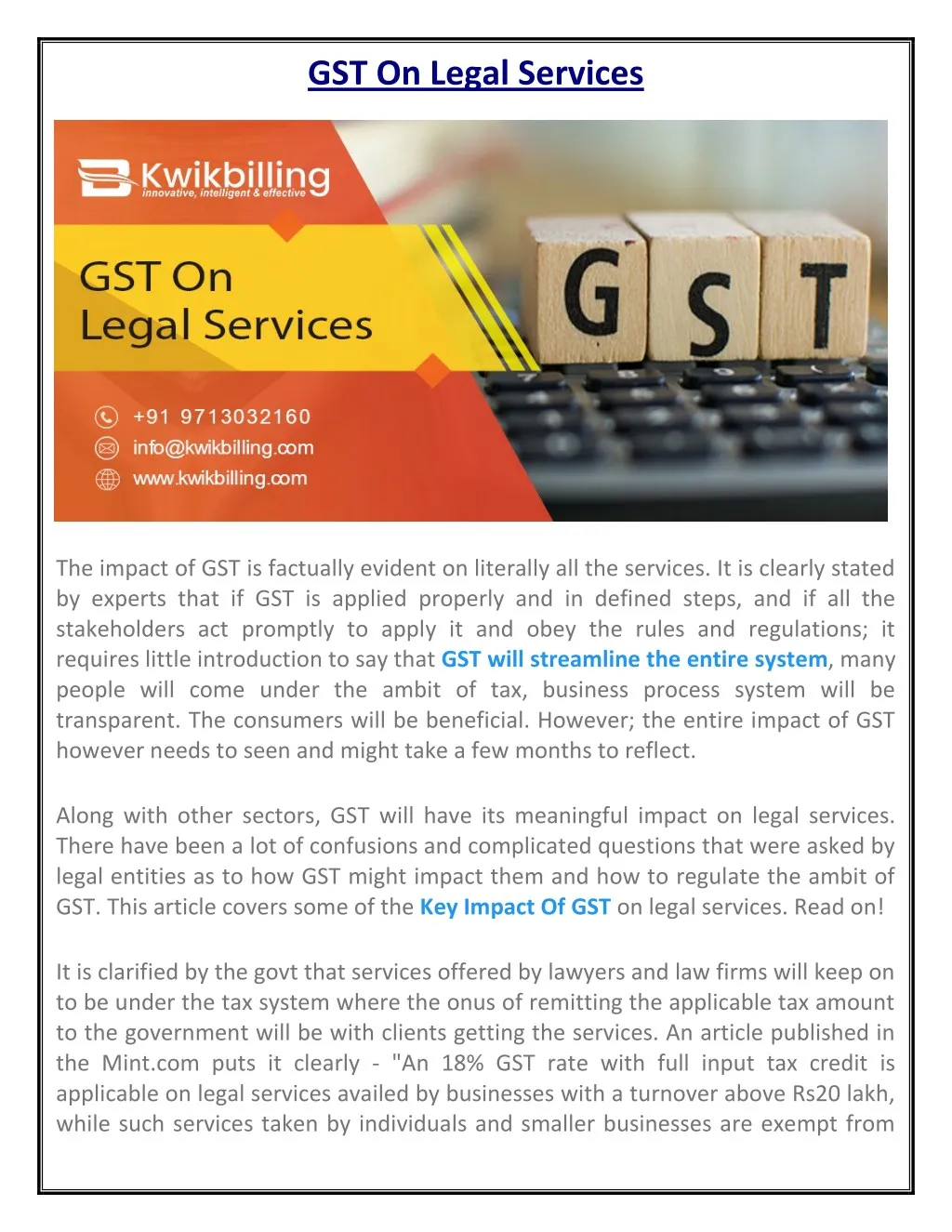 gst on legal services