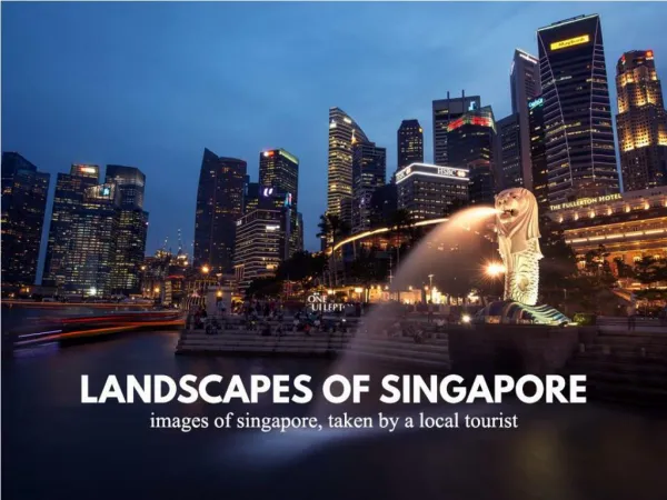 Landscapes of Singapore : Photography by a local tourist