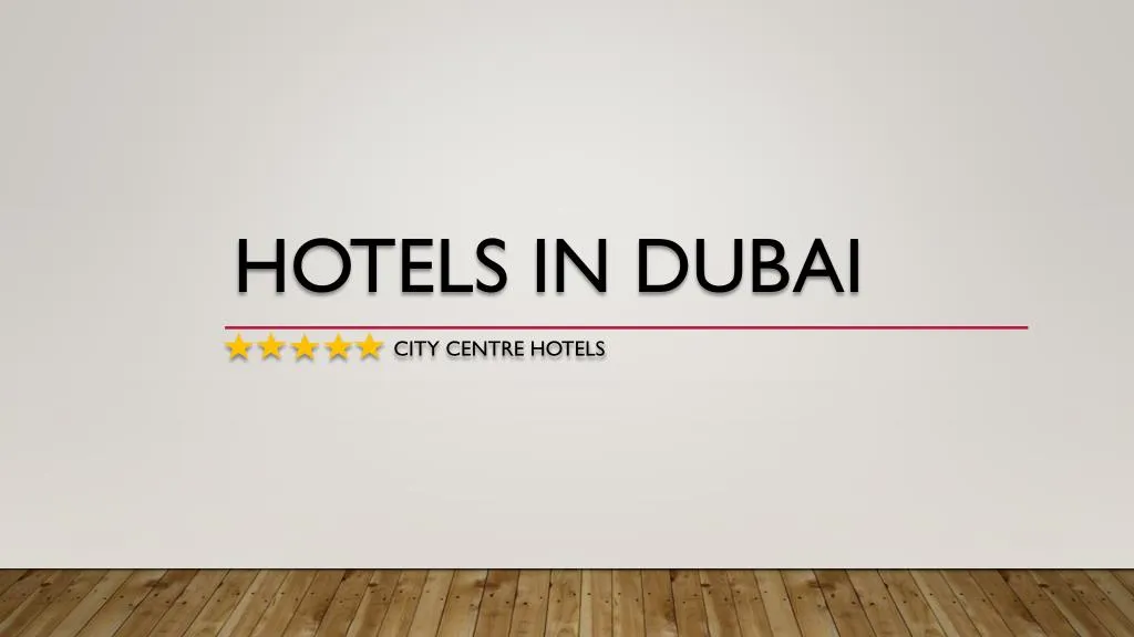 hotels in dubai