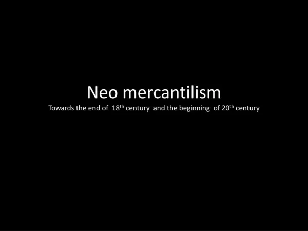 Neo-mercantilism