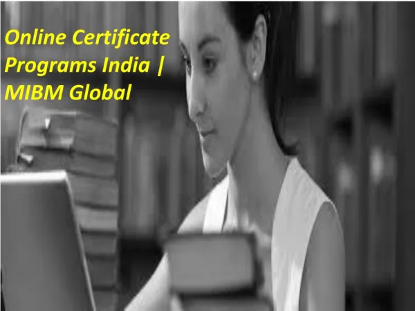 online certificate programs india mibm global