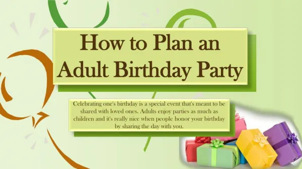 How to Plan an Adult Birthday Party