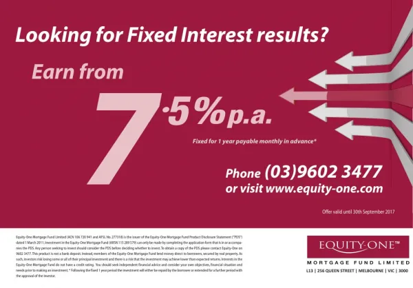 Fixed Interest Results