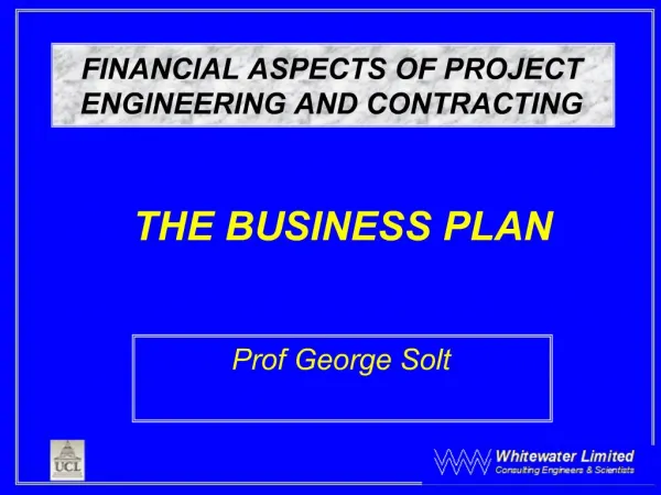 FINANCIAL ASPECTS OF PROJECT ENGINEERING AND CONTRACTING