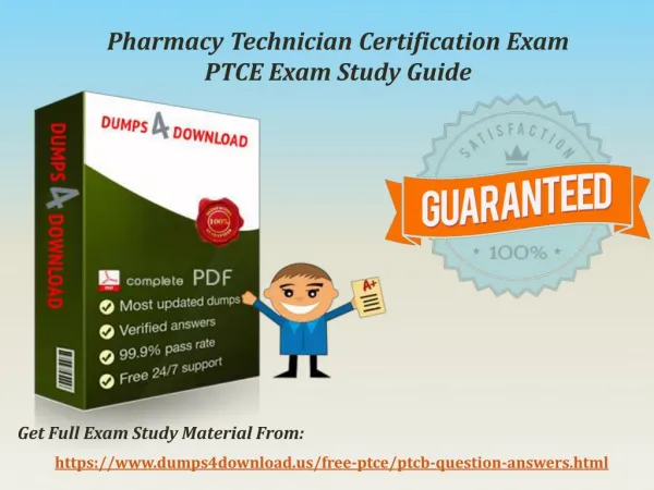 PTCB PTCE Exam Best Study Guide - PTCE Exam Questions Answers