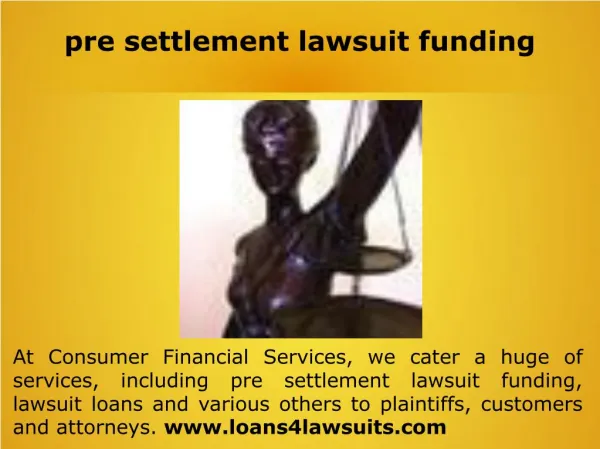 Pre Settlement Lawsuit Funding