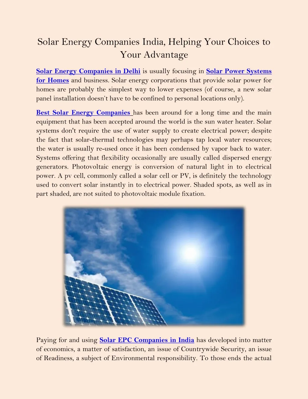 solar energy companies india helping your choices