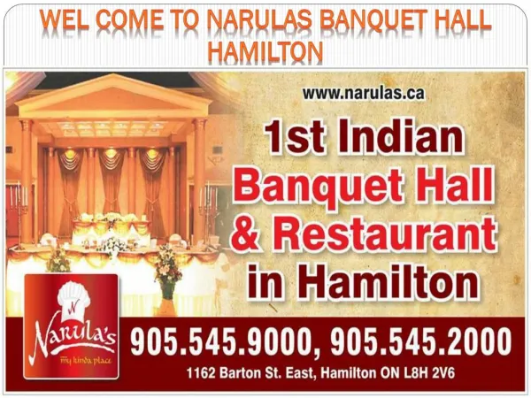 Indian Banquet Hall Hamilton