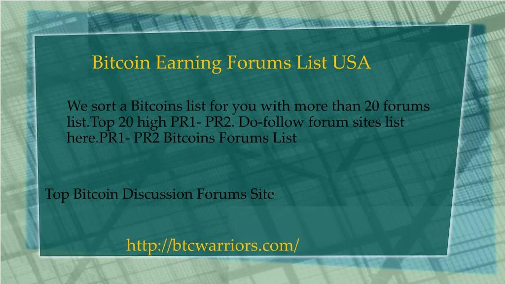 top bitcoin discussion forums site http btcwarriors com