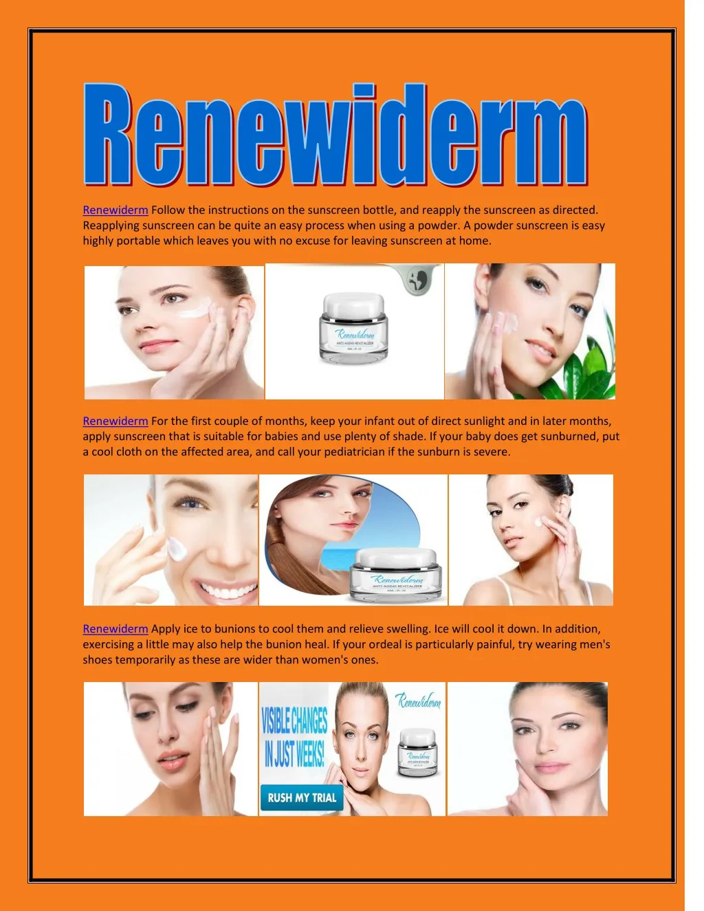 renewiderm follow the instructions